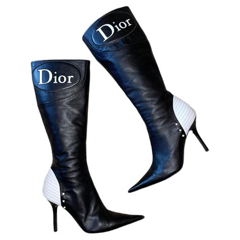 dior quilted boots|Dior over the knee boots.